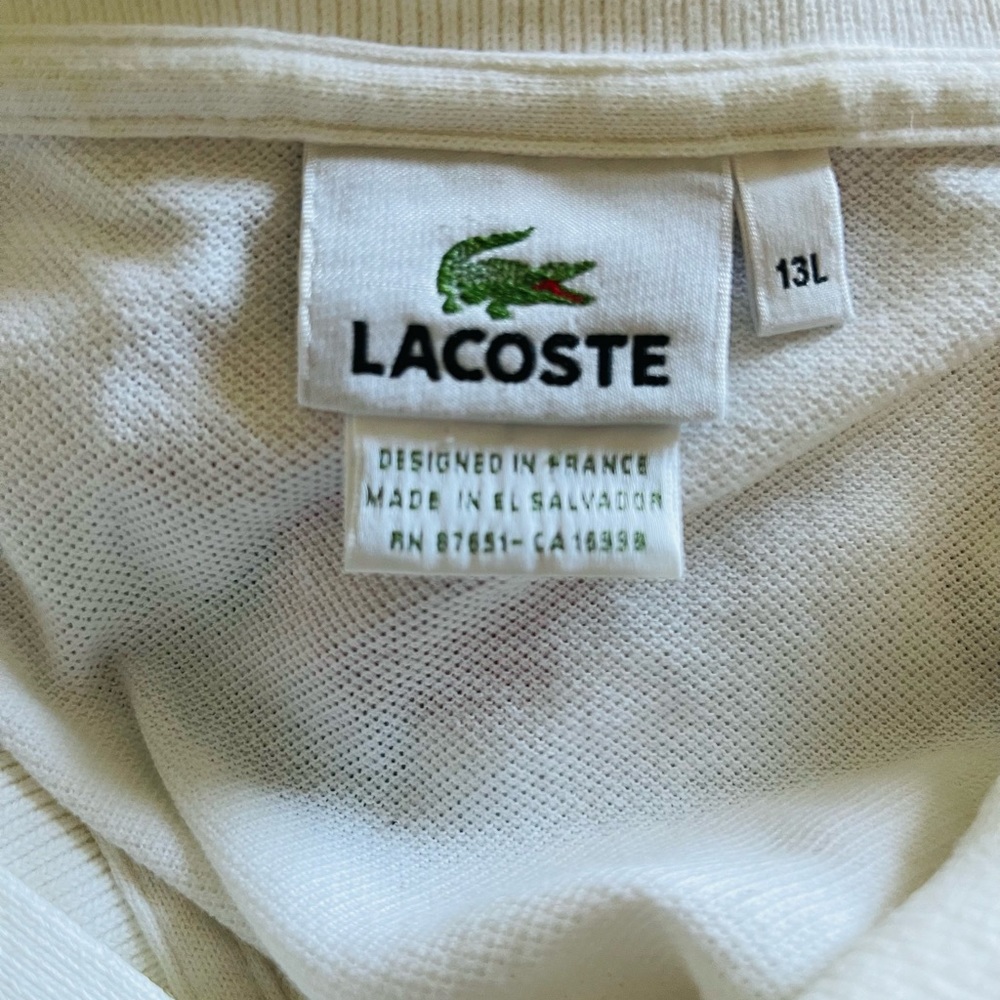 🐊Lacoste Big & Tall White Polo - Picture 2 of 4